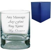 Uniqueful Personalised 8oz Handmade Golf Ball Base Whisky Tumbler in Clear