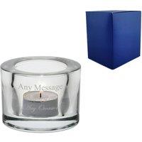 Uniqueful Personalised Chunky Clear Tealight Holder Birthday Gift for Friend