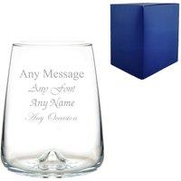 Uniqueful Personalised Terra Tumbler Glass 19.9oz Inverted Base Any Message in Clear