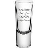 Uniqueful Personalised Engraved Side Shot Glass 2oz Gift for a Friend in Clear
