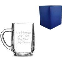 Uniqueful Personalised Engraved Haworth Beer Tankard 10oz Silver Finish Usher in Clear
