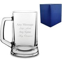 Uniqueful Personalised Beer Mug Tankard 23.25oz Birthday Gift for Friend in Clear