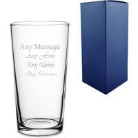 Uniqueful Personalised Any Message Conical Pint Glass Wedding Beer Birthday in Clear