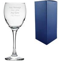 Uniqueful Personalised Engraved 12oz Wine Glass Gift Box Birthday Friend Gift in Clear