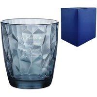 Uniqueful Personalised 390ml Blue Diamond Whisky Glass Birthday Friend