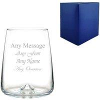 Uniqueful Personalised Terra Tumbler Glass 16oz Inverted Base Any Message in Clear