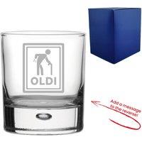Uniqueful Personalised Engraved Whisky Glass Oldi Design Message on Reverse in Clear