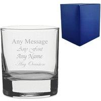 Uniqueful Personalised Engraved 11.5oz Whiskey Tumbler Birthday Gift for Friend in Clear