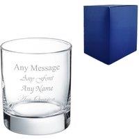 Uniqueful Personalised Engraved Islande Whiskey Glass Any Message 10.14oz 300ml in Clear