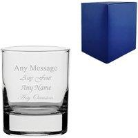 Uniqueful Personalised Side Whisky Glass 7.75oz Any Message Any Occasion in Clear
