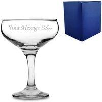 Uniqueful Personalised 200ml Vintage Champagne Saucer Birthday Friend in Clear