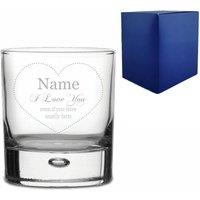 Uniqueful Personalised Whisky Tumbler I Love You Even with Smelly Farts Design in Clear