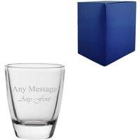 Uniqueful Personalised Whiskey Tot Shot Glass 1oz 25ml Any Message Birthday in Clear