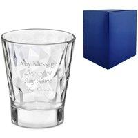 Uniqueful Personalised Engraved 80ml Diamond Shot Glass Birthday Gift for Friend in Clear