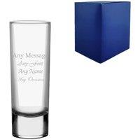 Uniqueful Personalised Tall Vodka Shot Glass 2oz 59ml Any Message Birthday in Clear