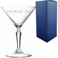 Uniqueful Personalised Engraved Monti Martini Cocktail Glass Any Name or Message in Clear