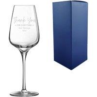 Uniqueful Personalised Thank You for Everything Wine Glass for Friend in Clear