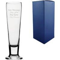 Uniqueful Personalised Tall 14oz Cin Cin Beer Glass Birthday Gift for Friend in Clear