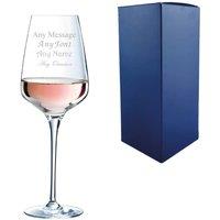 Uniqueful Personalised Crystal Wine Glass Sublym 350ml Birthday Gift in Clear