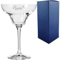 Uniqueful Personalised Infinity Margarita Glass Name Heart Design in Clear