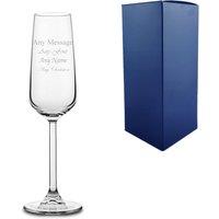 Uniqueful Personalised Engraved Allegra Champagne Flute Birthday Gift for Friend in Clear