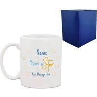 Uniqueful Personalised You're A Star Coffee or Tea Mug Thank You Gift in White