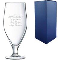 Uniqueful Personalised Stuttgart Stemmed Pint Beer Glass Birthday Friend in Clear
