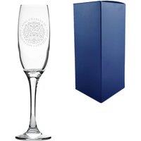 Uniqueful Personalised Commemorative Coronation of the King Champagne Flute in Clear