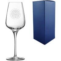 Uniqueful Personalised Commemorative Coronation of the King Red Wine Glass in Clear
