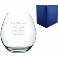 Uniqueful Personalised 24.5oz Large Stemless Wine Glass Birthday Gift for Friend in Clear