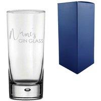 Uniqueful Personalised Bubble Hiball Gin Glass with Names Birthday Gift in Clear