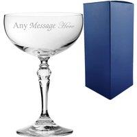 Uniqueful Personalised Charleston Champagne Coupe Any Name Message in Clear