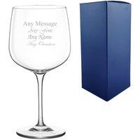 Uniqueful Personalised Premium Gin Balloon Glass Any Name Message in Clear