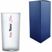 Uniqueful Personalised Plastic Frosted Cocktail Hiball Tumbler Gift Box Birthday in Clear