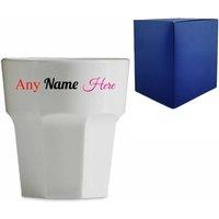 Uniqueful Personalised Plastic White Rocks Whisky Tumbler Birthday Gift