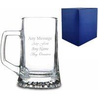 Uniqueful Personalised 18oz Stern Tankard Birthday Gift for Friend in Clear