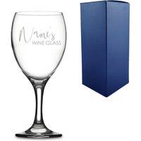 Uniqueful Personalised Wine Glass with Scripted Name Design in Clear