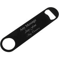 Uniqueful Personalised Large Black Steel Bar Blade Bottle Opener