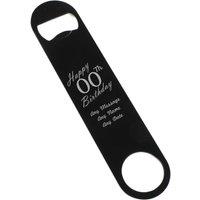 Uniqueful Personalised Happy Custom Number Large Black Steel Bottle Opener