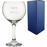Uniqueful Personalised Funny Gin Balloon Glass Name Age +1 Design in Clear