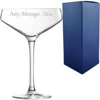 Uniqueful Personalised Cabernet Champagne Saucer Any Name Message in Clear