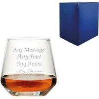 Uniqueful Personalised Whisky Glass Allegra 340ml Tumbler Birthday Friend in Clear