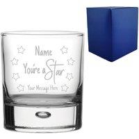 Uniqueful Personalised Youre A Star Whisky Glass Thank You Friend in Clear