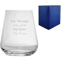 Uniqueful Personalised 450ml Inalto Uno Whiskey Glass Birthday Gift for Friend in Clear