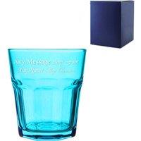 Uniqueful Personalised 305ml Blue Water Glass Birthday Gift for Friend