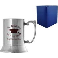 Uniqueful Personalised Tassel was worth the Hassle Steel Tankard Graduation Gift in Silver