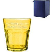 Uniqueful Personalised 305ml Yellow Water Glass Birthday