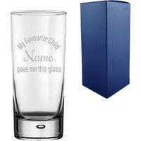 Uniqueful Personalised My Favourite Child Gave Me This Bubble Hiball Glass in Clear