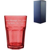 Uniqueful Personalised 365ml Red Highball Glass Birthday