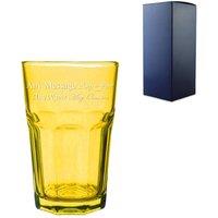 Uniqueful Personalised 365ml Yellow Highball Glass Birthday